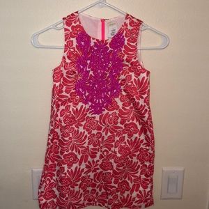 LIKE NEW J CREW Coral & Cream Floral 🌺 Dress SZ 7
